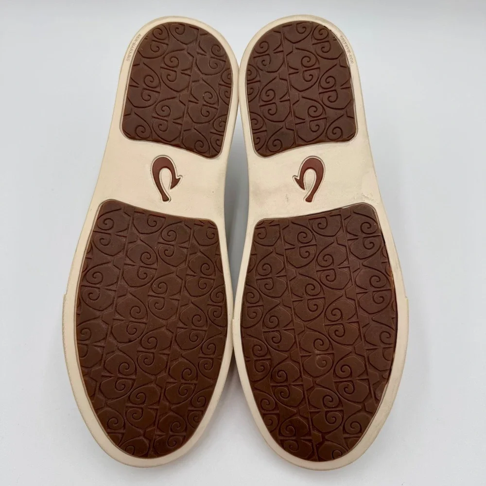 OluKai Pehuea Slip On Mesh Shoes Travel Casual Women 9 Olive Green Comfort Beach